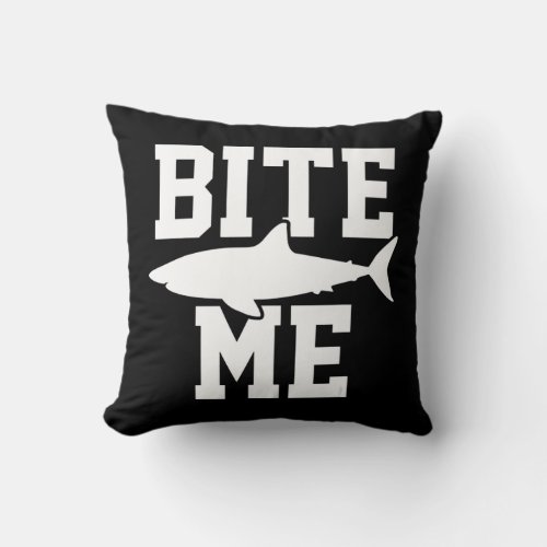 Shark Marine Biology Gift Animal Bite Ocean Throw Pillow