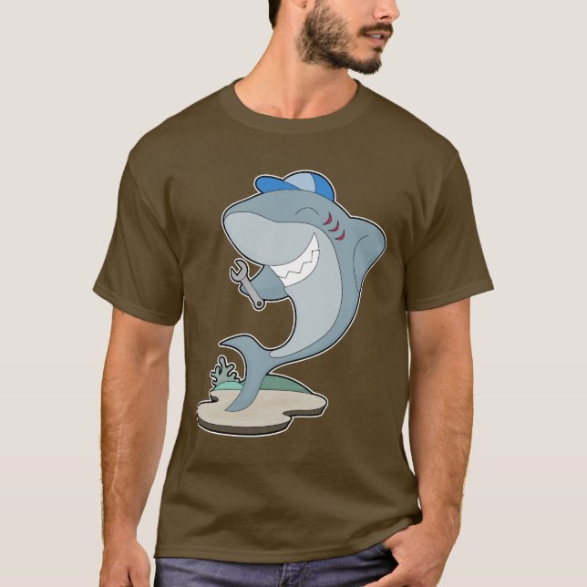 Shark Mechanic Wrench T-Shirt (Front)