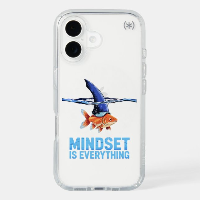 "Shark Mindset Goldfish – Inspirational Motivation Speck iPhone Case (Front)