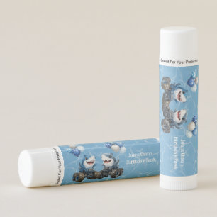 Shark Monster Truck Birthday Bash Favor Lip Balm