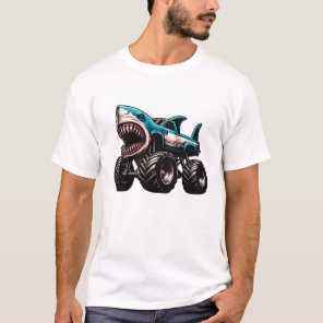 Shark Monster Truck  T-Shirt