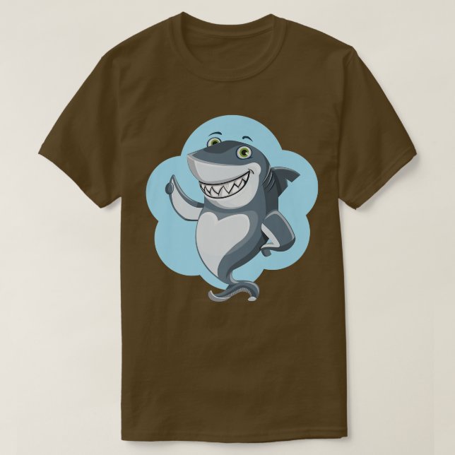 Shark Motif Boys Shark T-Shirt (Design Front)