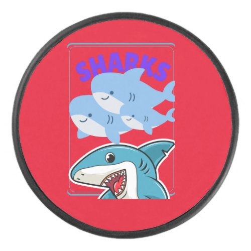 Shark mousepad  hockey puck