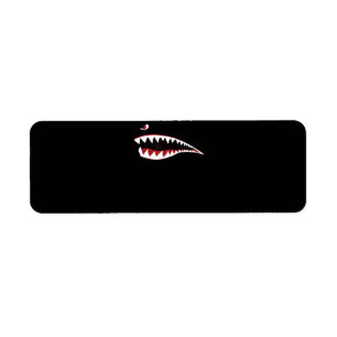 Shark Mouth Art Symbol - Gift For Shark Lover Label