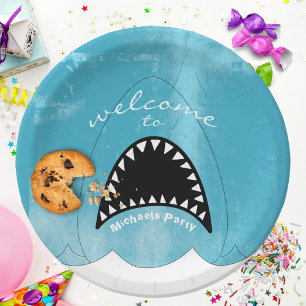 Shark Mouth Kids Birthday Party Paper Plate