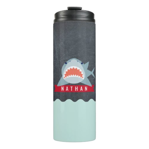 Shark Navy Blue Under the Water Thermal Tumbler