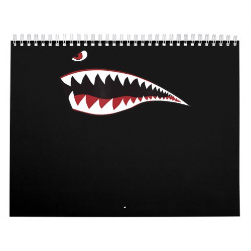 Shark Nose Art  Green _ Wwii Military Plane Calendar