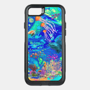 Shark ocean OtterBox commuter iPhone SE/8/7 case