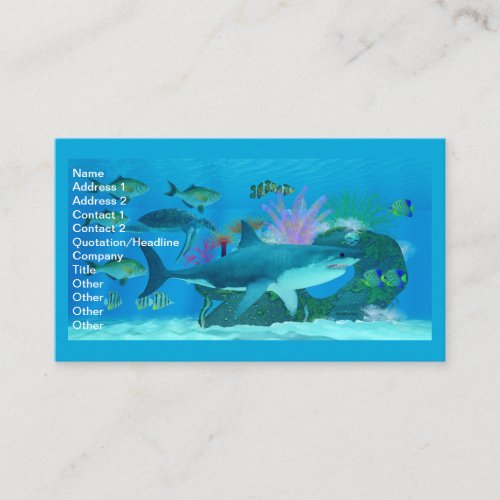 Shark Ocean Reef Business Card