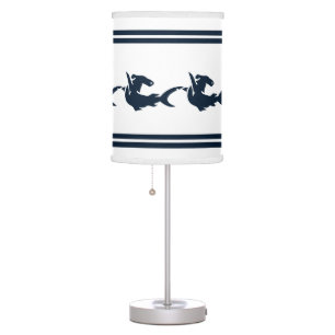 Shark on White background Table Lamp