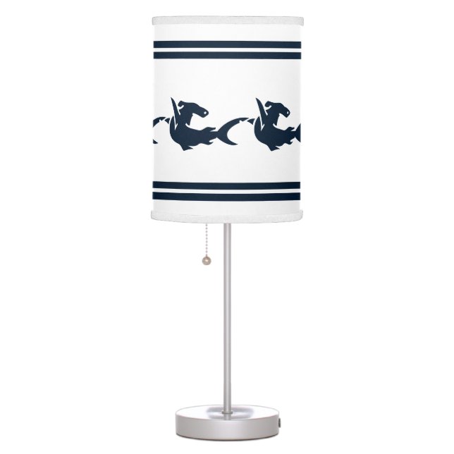 Shark on White background Table Lamp (Right)