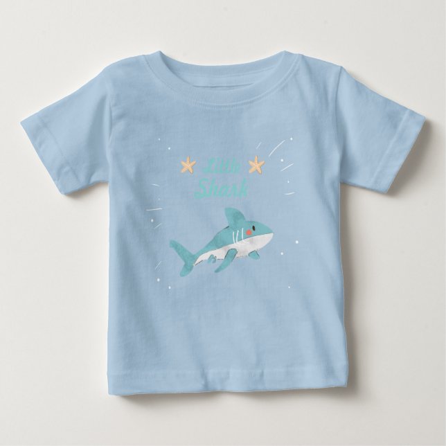 Shark or Mermaid Birthday T-shirt Boy Shark (Front)