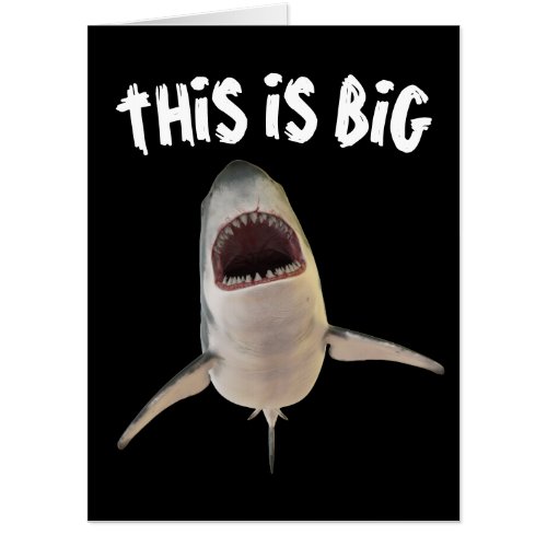 SHARK OVERSIZED BIRTHDAY JAWSOME FUNNY CARD