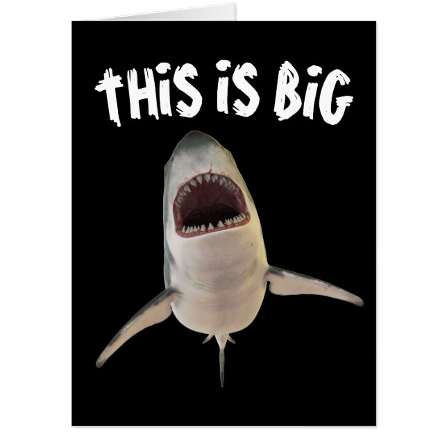 SHARK OVERSIZED BIRTHDAY JAWSOME FUNNY CARD (Front)