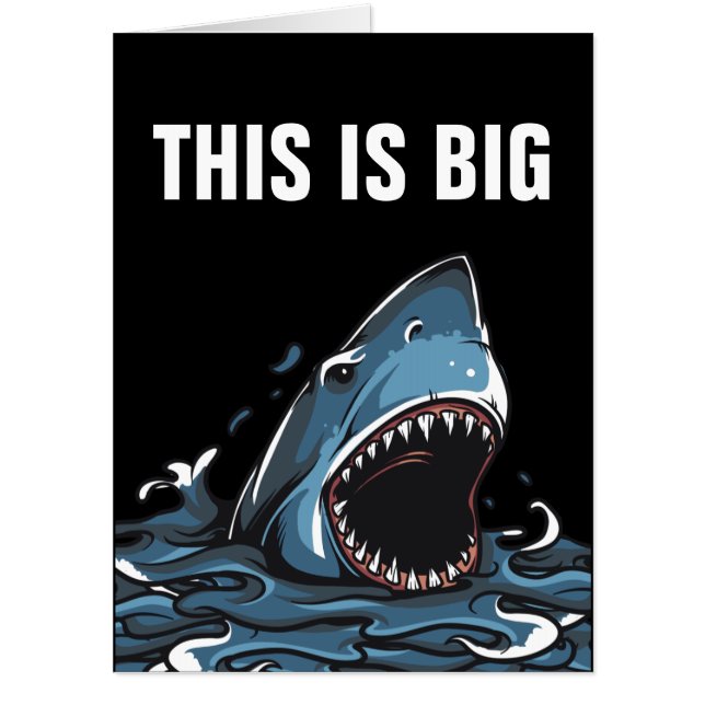 SHARK OVERSIZED JUMBO RETIREMENT CARD (Front)