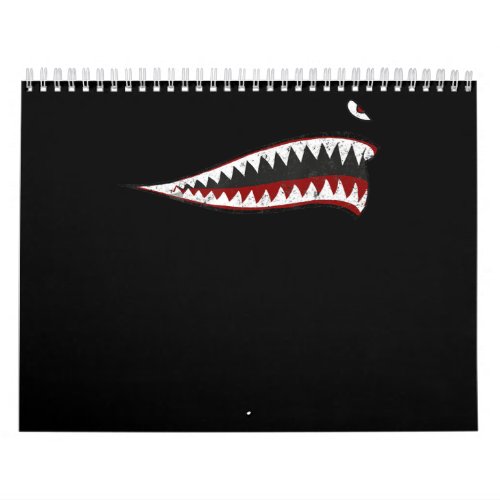 Shark P_40 Warhawk Nose Art Wwii Ww2 Airplane Calendar