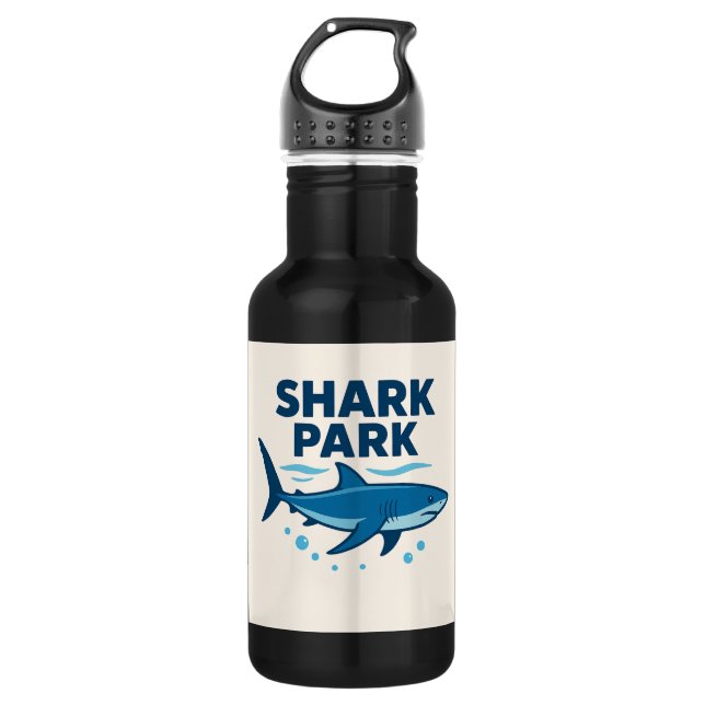 shark park stainless steel water bottle (Front)