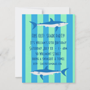 Shark Party Invitation