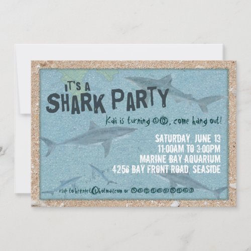 Shark Party Invitation