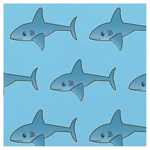 Shark Pattern - Custom Combed Cotton (56" width) F Fabric
