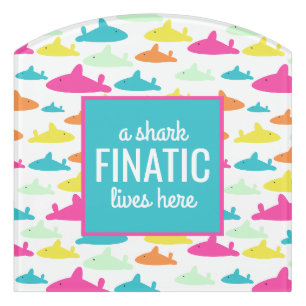 Shark Pattern Door Sign