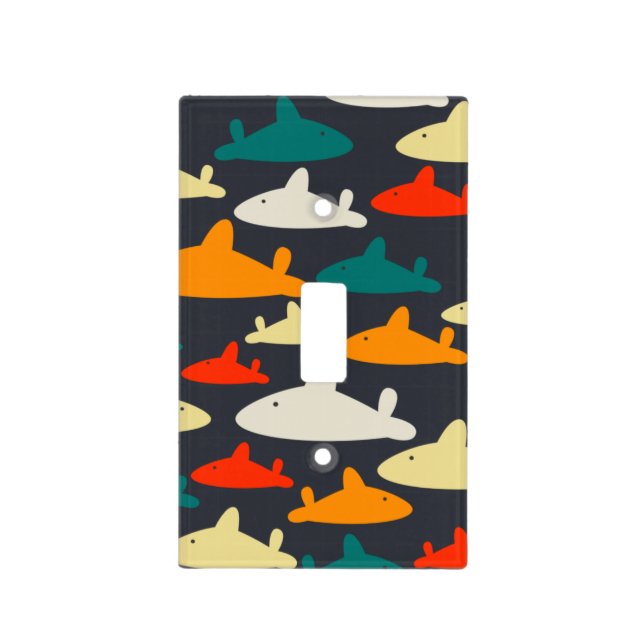 Shark Pattern Light Switch Cover (Front)