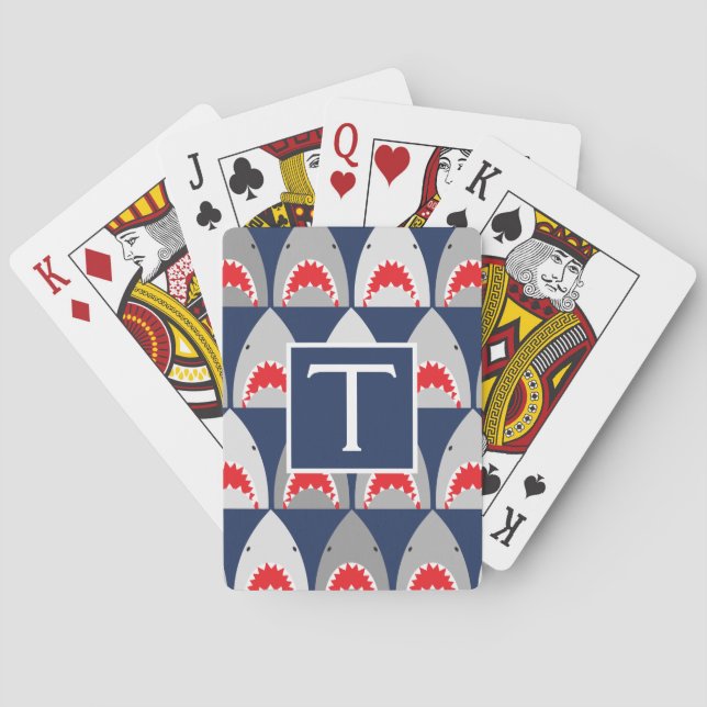 Shark Pattern Poker Cards (Back)