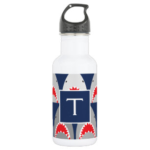 Shark Pattern Stainless Steel Water Bottle