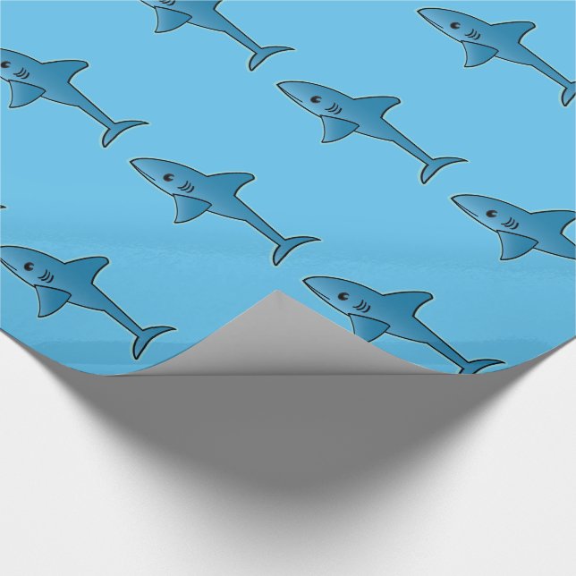 Shark Pattern - Wrapping Paper, 30" x 6' Wrapping Paper (Corner)