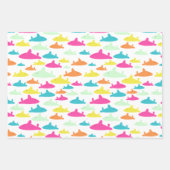 Shark Pattern Wrapping Paper Sheets (Front)