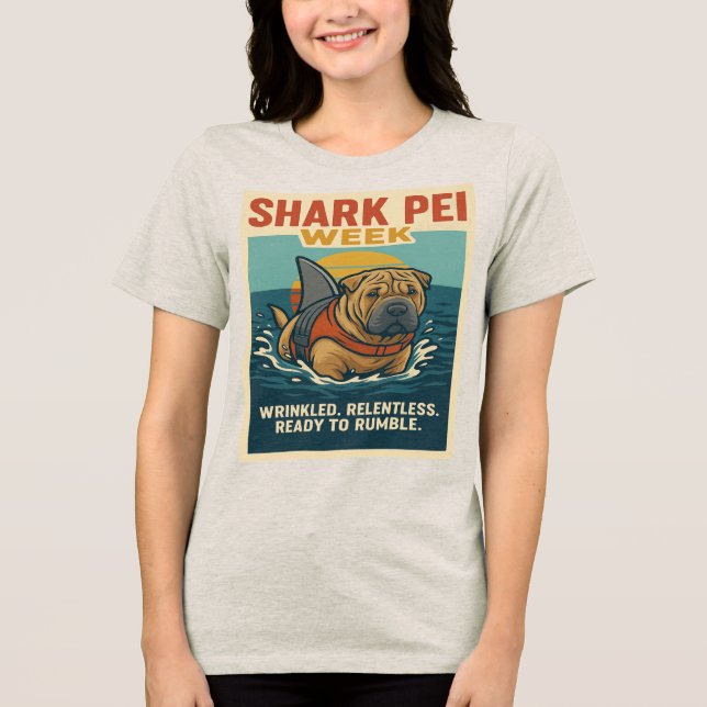 Shark Pei Week: Ready to Rumble Tri-Blend Shirt (Front)