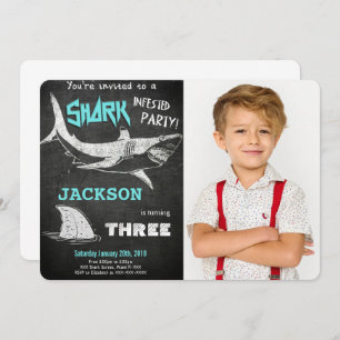 Shark Photo Invitation