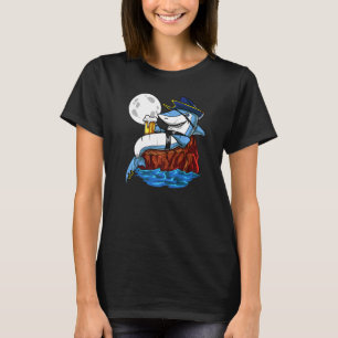 Shark Pirate Beer Party Fantasy Ocean Men Women T-Shirt