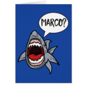 Shark Playing Marco Polo Funny Card (Front)