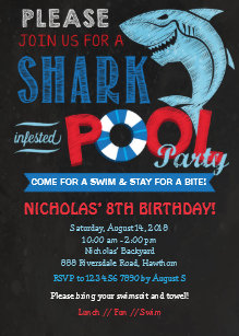 shark invitations zazzle