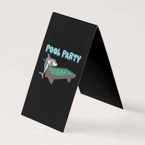 Shark Pool Party Pun Billiard Summer Beach Pool Business Card