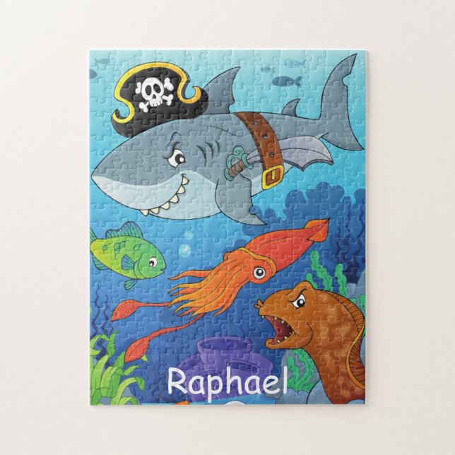 Shark Puzzle, Personalized Puzzle, Jigsaw Puzzle (Vertical)