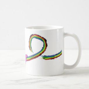 Shark RAinbow Throw-up Coffee Mug