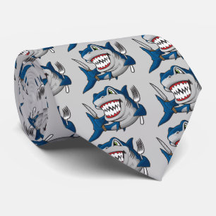 Shark Ready for Dinner Neck Tie
