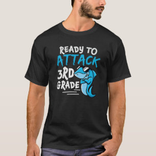 Shark Ready To Attack 3rd Grade Shark Boys Back To T-Shirt