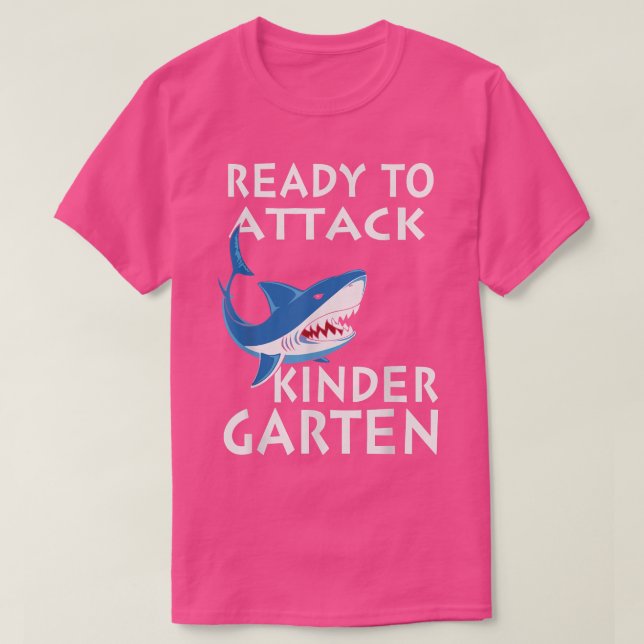 Shark Ready To Attack Kindergarten  T-Shirt (Design Front)