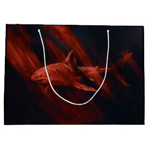 Shark Red Large Gift Bag