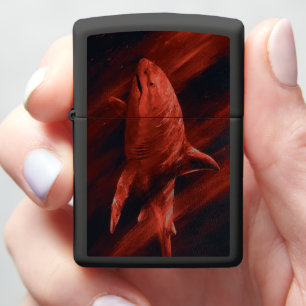 Shark RED Zippo Lighter
