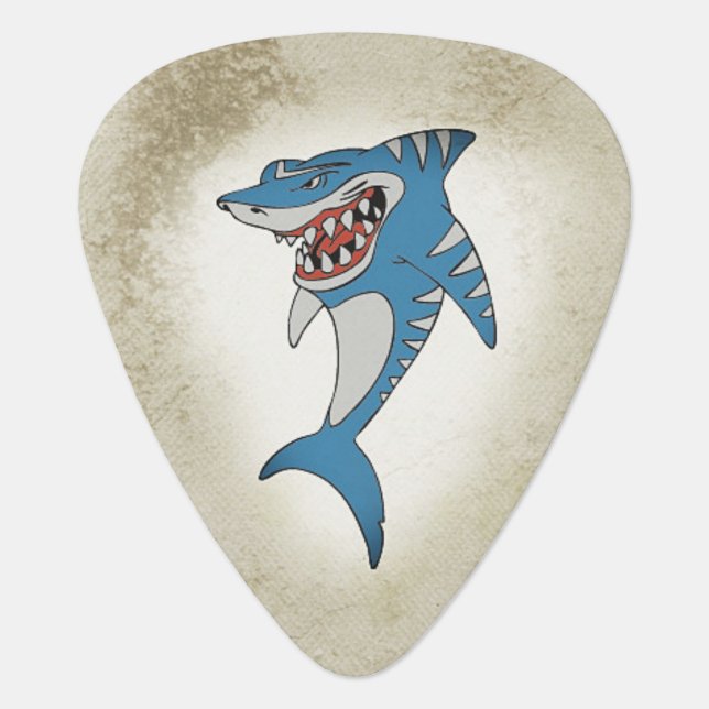 Shark Retro Guitar Pick Plectrum (Front)
