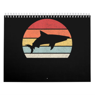 Shark Retro Vintage Gifts Calendar