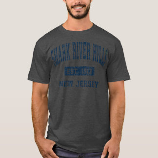 Shark River Hills New Jersey NJ Vintage Athletic S T-Shirt