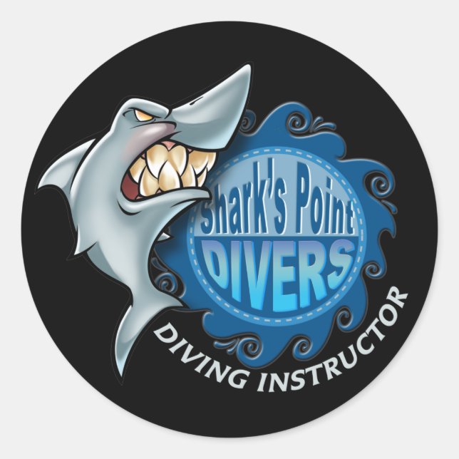 Shark’s Point Classic Round Sticker (Front)