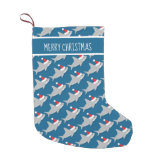 Fishing Santa Claus Large Christmas Stocking, Zazzle