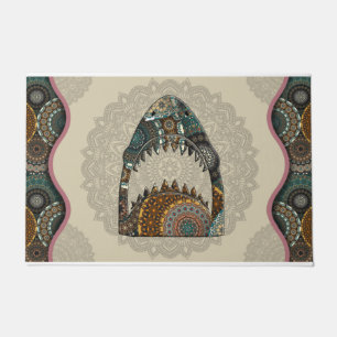 Shark Sasquatch Yeti Themed Door Mat