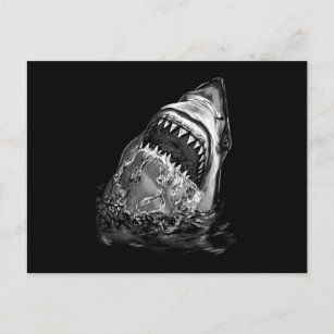 Shark Scary Shark Announcement Postcard